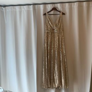 Gold sequin dress